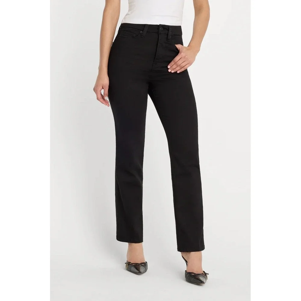 Good American Good Curve Straight Jeans Super High‎ Rise Black Size 2/26
